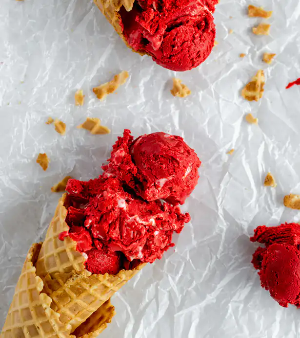 Red Velvet naminių ledų receptas